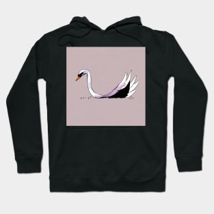 swan bird minimalistic Hoodie